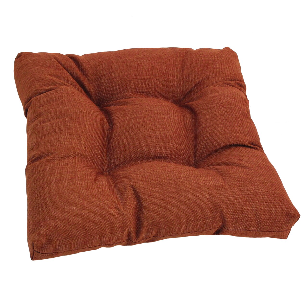 19-inch Squared Spun Polyester Tufted Dining Chair Cushion - Cinnamon